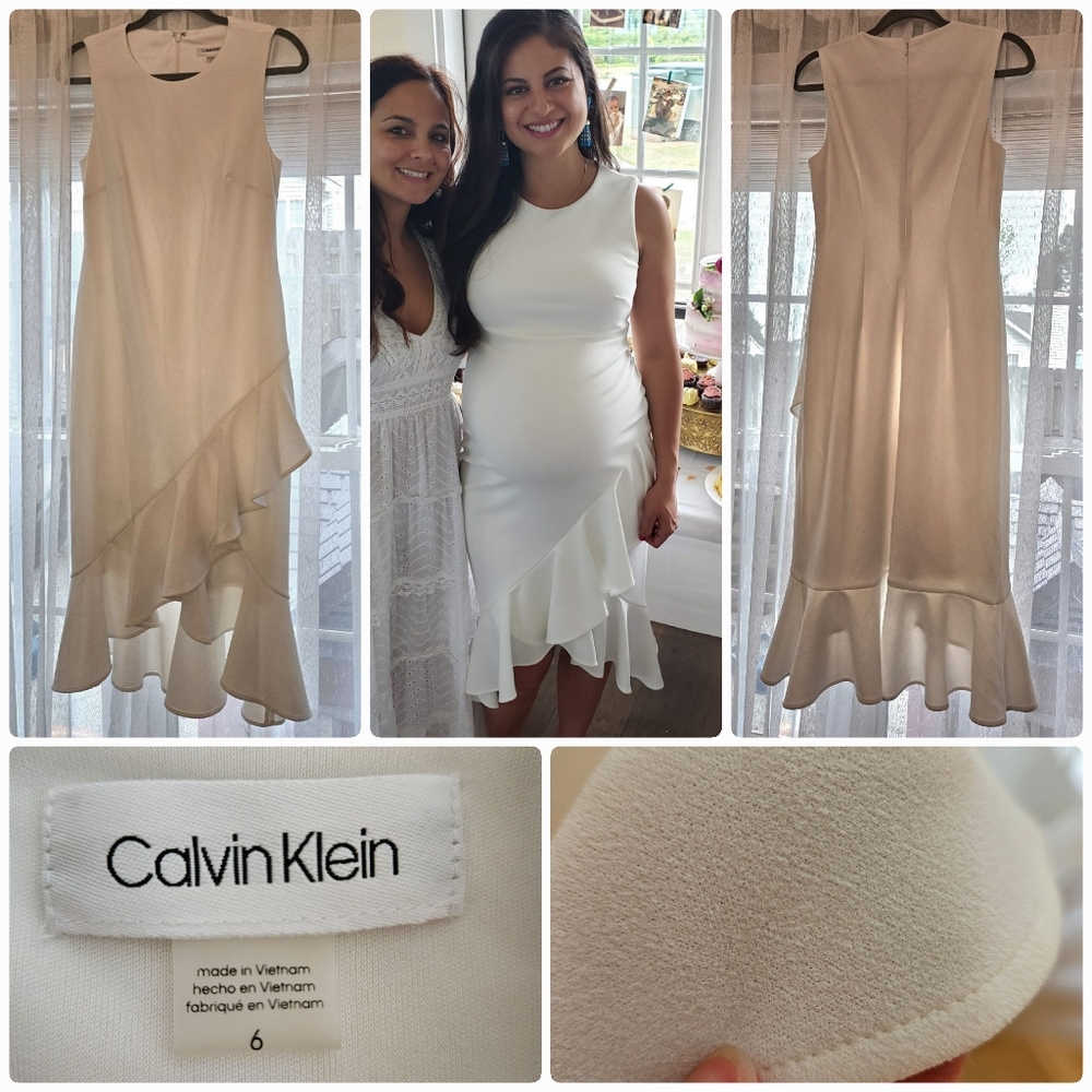 Calvin Klein off-white dress